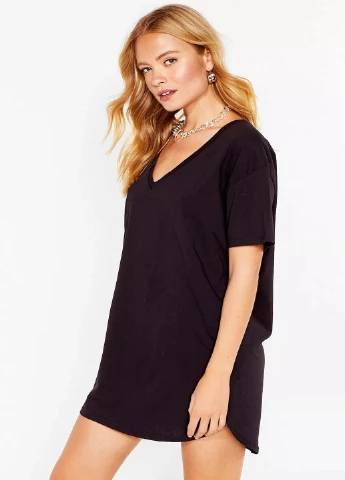 Черное кэжуал платье Nasty Gal однотонное
