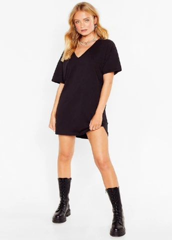 Черное кэжуал платье Nasty Gal однотонное