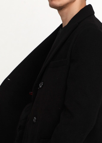 Черное демисезонное Пальто на пуговицах Takeshy Kurosawa
