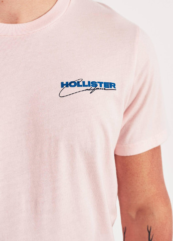 Светло-розовая футболка Hollister