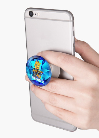 Попсокет (Popsockets) держатель для смартфона Фортнайт (Fortnite) (8754-1196) Черный MobiPrint (216748377)