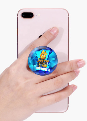 Попсокет (Popsockets) держатель для смартфона Фортнайт (Fortnite) (8754-1196) Черный MobiPrint (216748377)