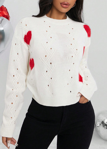 Белый демисезонный джемпер джемпер SHEIN