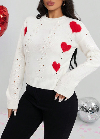 Белый демисезонный джемпер джемпер SHEIN