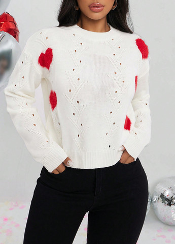 Белый демисезонный джемпер джемпер SHEIN