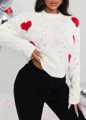 Белый демисезонный джемпер джемпер SHEIN