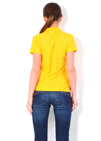 Желтая женская футболка-поло Sol's однотонная