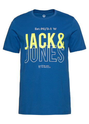 Синяя летняя футболка Jack & Jones