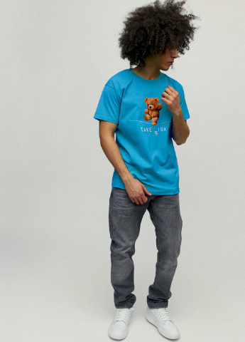 Світло-синя футболка чоловіча YAPPI