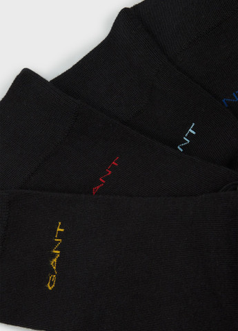 Чёрные носки (4 пары) Gant однотонные (322564285)