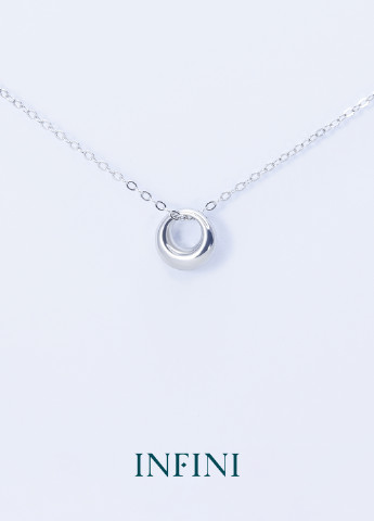 Колье серебряное Infini с объемным кольцом (250563029)