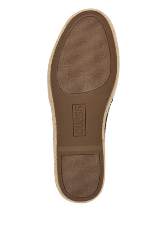 Чёрные эспадрильи Guess однотонный вышивка, джут, логотип (370798018)