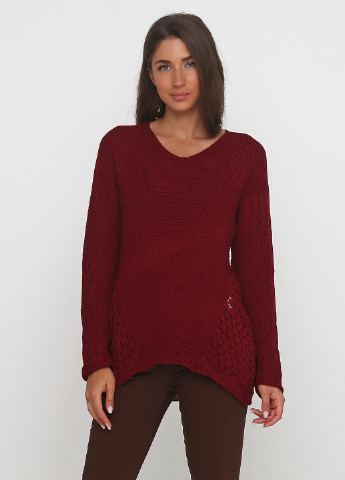 Бордовий демісезонний пуловер пуловер Divinka