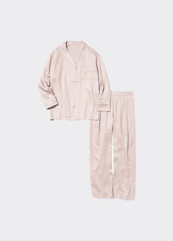 Світло-рожева всесезон піжама (сорочка, штани) сорочка + брюки Uniqlo