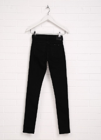 Джинси MTWTFSS Weekday завужені однотонні чорні джинсові бавовна