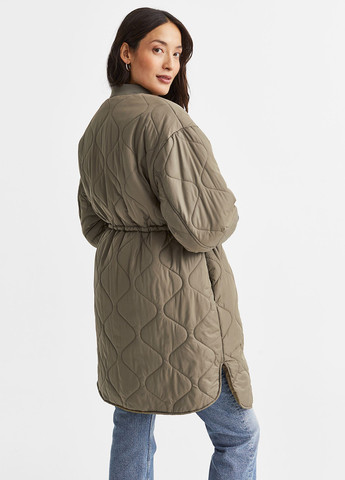 Оливкова (хакі) демісезонна куртка вільного крою H&M