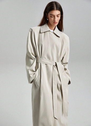 Плащ SHEIN тренчкот на гудзиках демісезон (330487644)