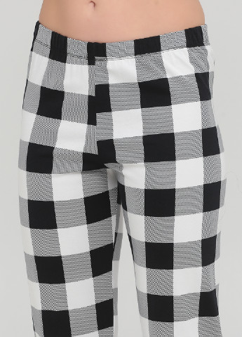 Черно-белая всесезон пижама (рубашка, брюки) рубашка + брюки Elitol