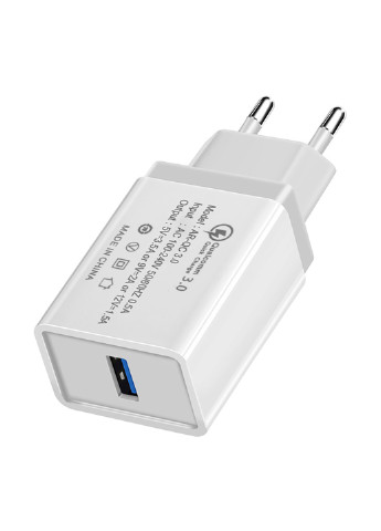 Мережевий зарядний пристрій 1 USB, Qualcom 3.0, 3.5A Grey XoKo qc-100 (132504981)