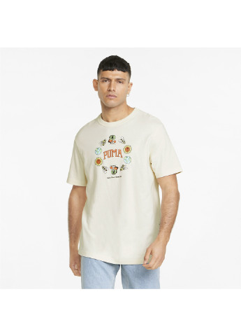 Комбинированная футболка downtown graphic crew neck men's tee Puma