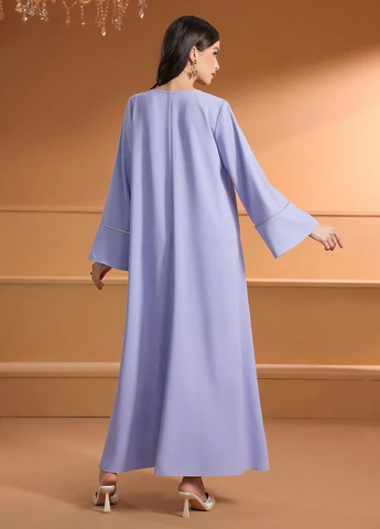 Лиловое вечернее платье а-силуэт SHEIN однотонное