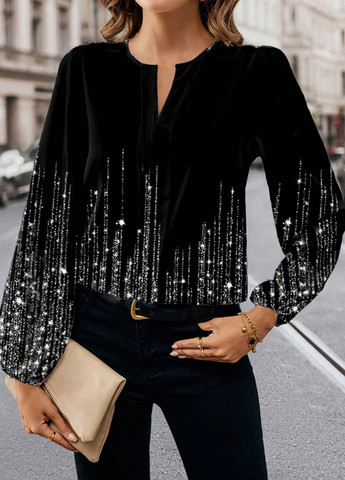 Чёрная блуза SHEIN