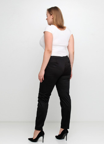 Черные кэжуал демисезонные прямые брюки Stefanel