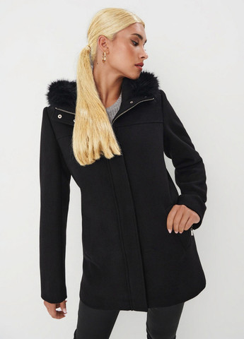 Черное Кэжуал полупальто Mohito однотонное