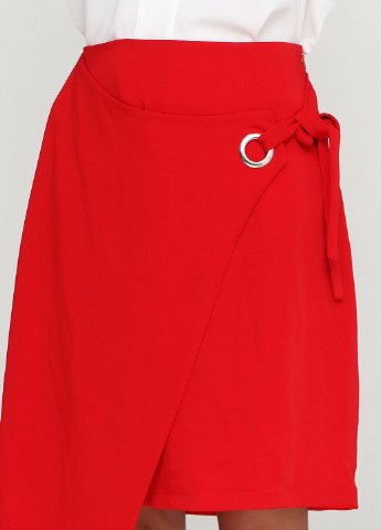 Красная кэжуал однотонная юбка Once мини