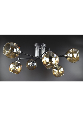 Люстра стельова на 6 лампочок 51810/6-br Чорний 25х72х72 см. Sunnysky (253630243)