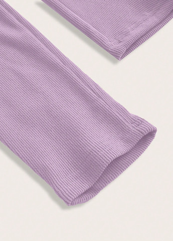 Комбінезон SHEIN комбінезон-брюки однотонний світло-ліловий спортивний, кежуал поліестер, трикотаж