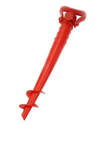 Бур для пляжного парасольки, 39х2.5 см HMD однотонна червона