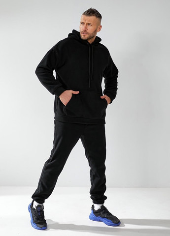 Чорний демісезонний костюм (худі, штани) брючний No Brand