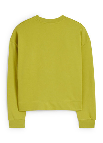 Салатовый світшот C&A однотонный без декора (323037175)