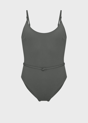 Сірий літній купальник суцільний Calvin Klein