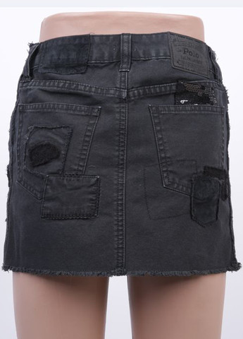 Черная джинсовая однотонная юбка Ralph Lauren