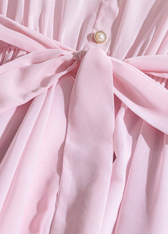 Розовое кэжуал платье рубашка SHEIN однотонное