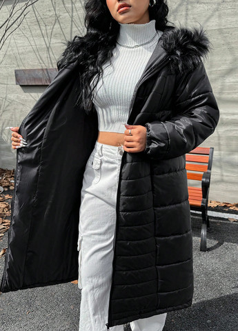 Черное демисезонное Куртка SHEIN