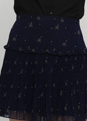 Темно-синяя кэжуал с орнаментом юбка Karl Marc John плиссе