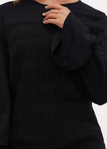 Черное кэжуал платье Sassofono однотонное