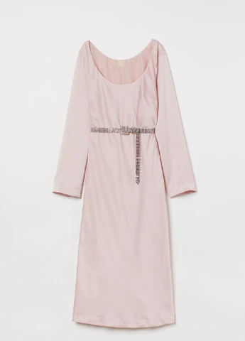 Молочна коктейльна сукня H&M однотонна