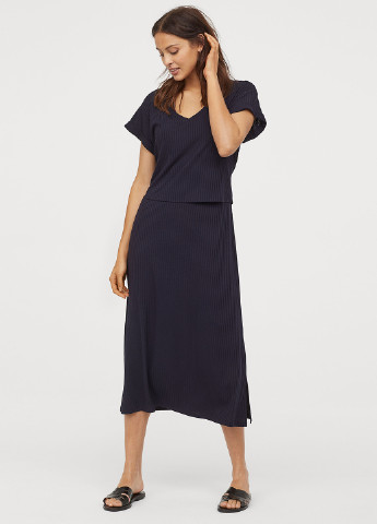 Темно-синя кежуал сукня для кормлять H&M однотонна