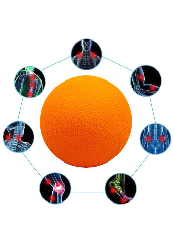 Массажный мячик TPR 6 см оранжевый (мяч для массажа, миофасциального релиза и самомассажа) EF-MO6-OR EasyFit (243205365)
