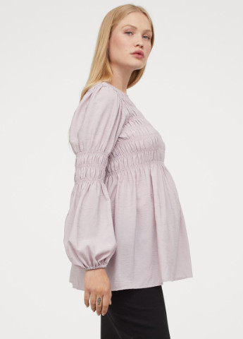 Сиреневая летняя мама блузка со сборкой H&M
