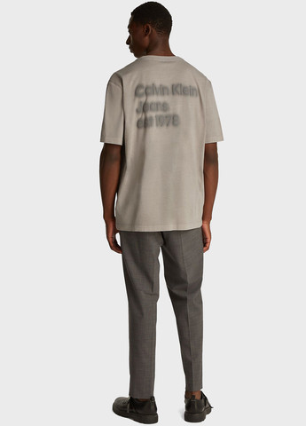 Сіро-бежева футболка Calvin Klein Jeans