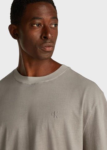 Сіро-бежева футболка Calvin Klein Jeans