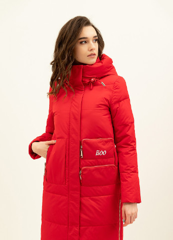 Красная зимняя куртка Visdeer
