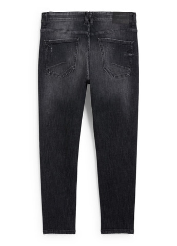 Темно-серые демисезонные каррот фит джинсы C&A