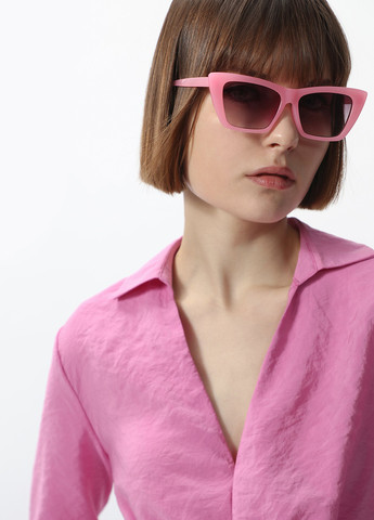 Розовое кэжуал платье рубашка Lefties однотонное