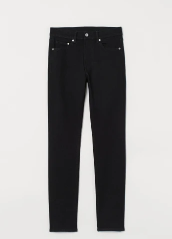 Черные демисезонные слим джинсы H&M
